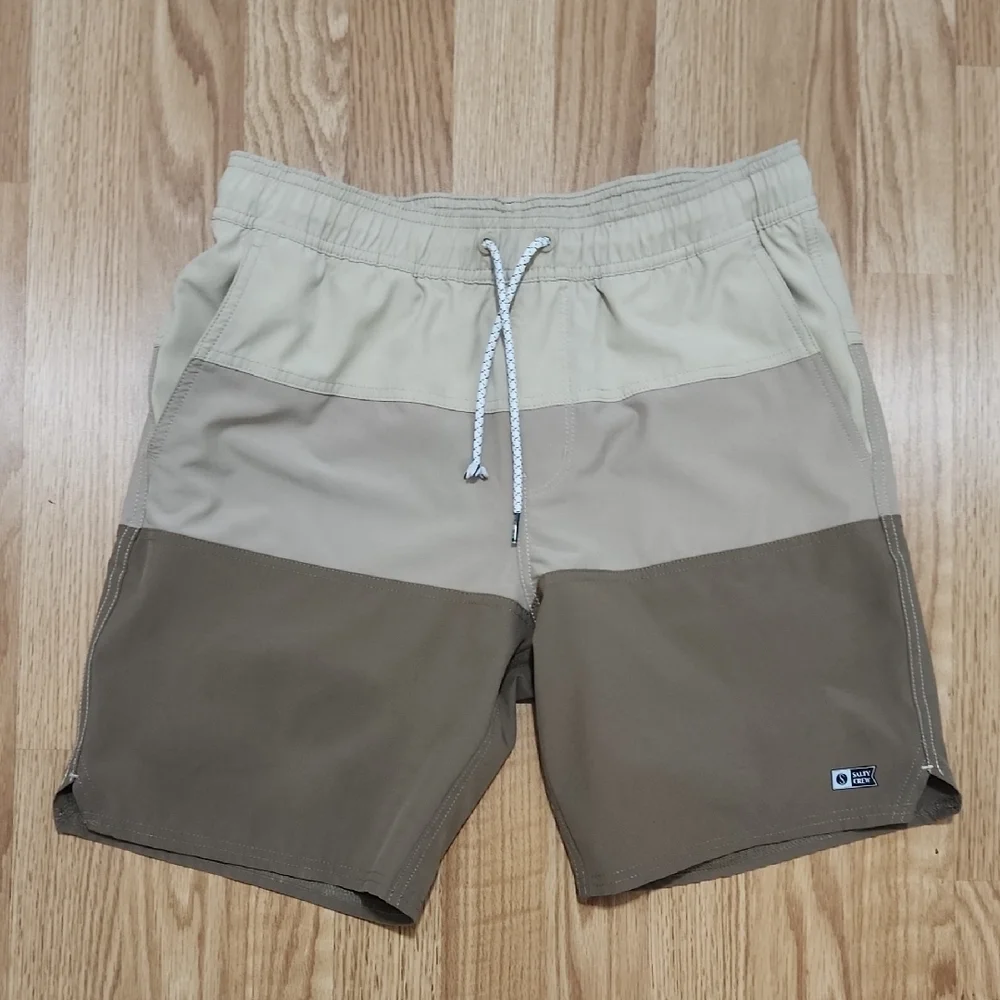 Salty Crew Boardshorts Beacon 2 Elastic -Sand Size Small